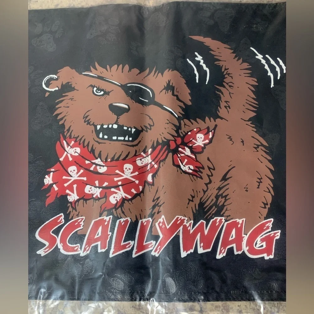 Scallywag flags: Pirate Dog 2 Sided, Weather Resist Flag New
